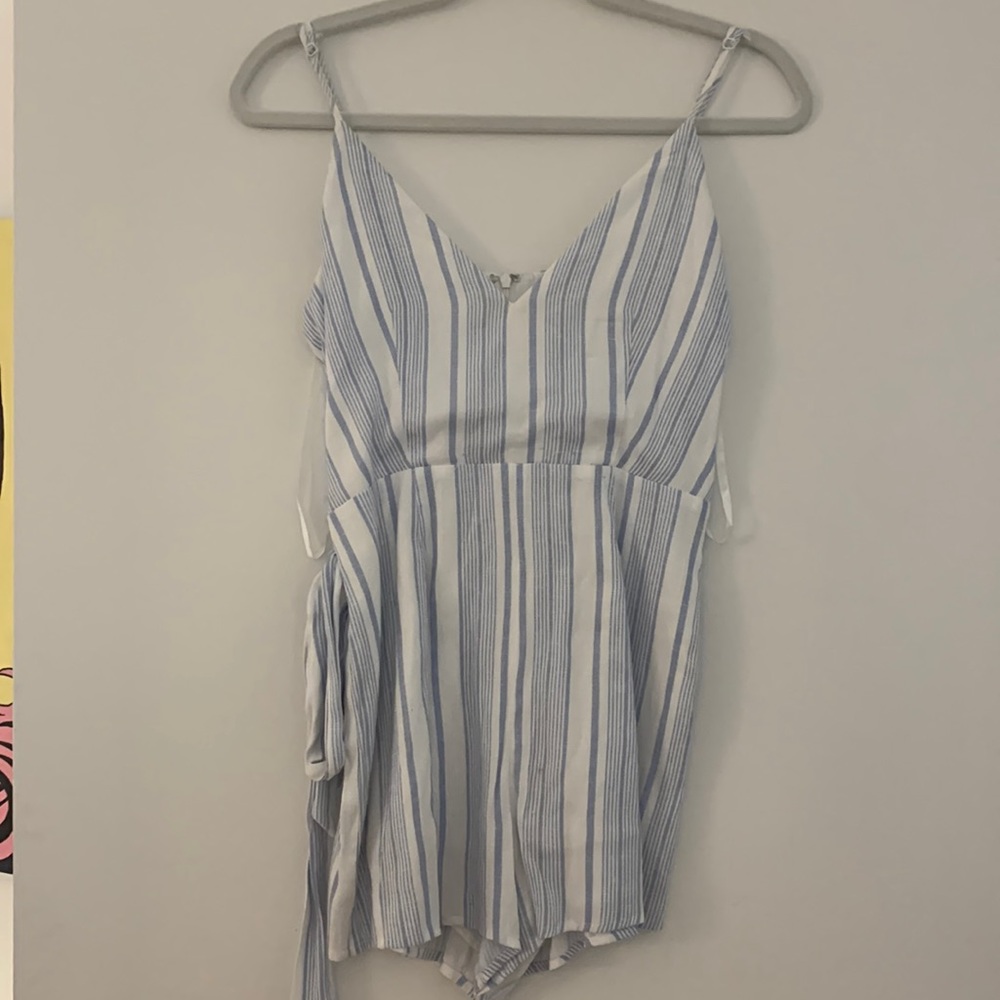 Tie waist romper